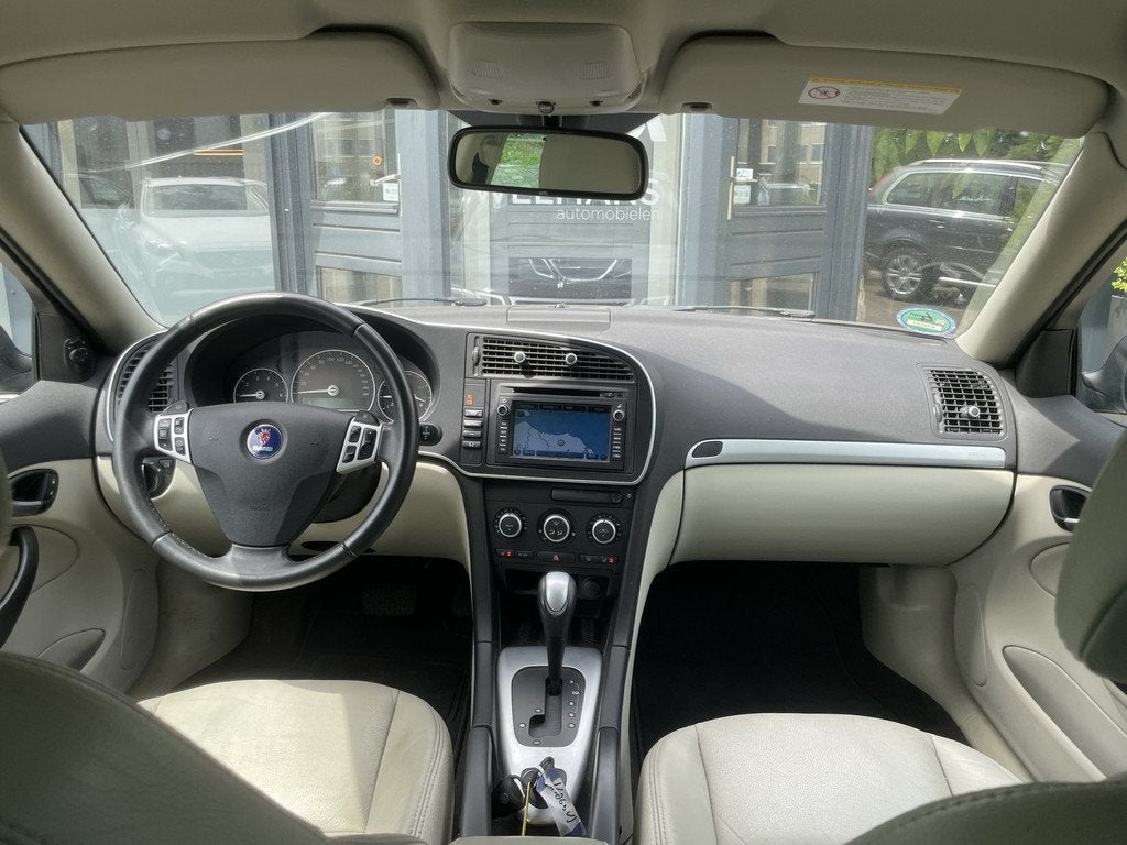 Saab 9-3 Sport Estate 2.0 T Aero XWD Hirsch 240 pk Youngtime, Automaat, Beige, 4 cilinders, Zwart