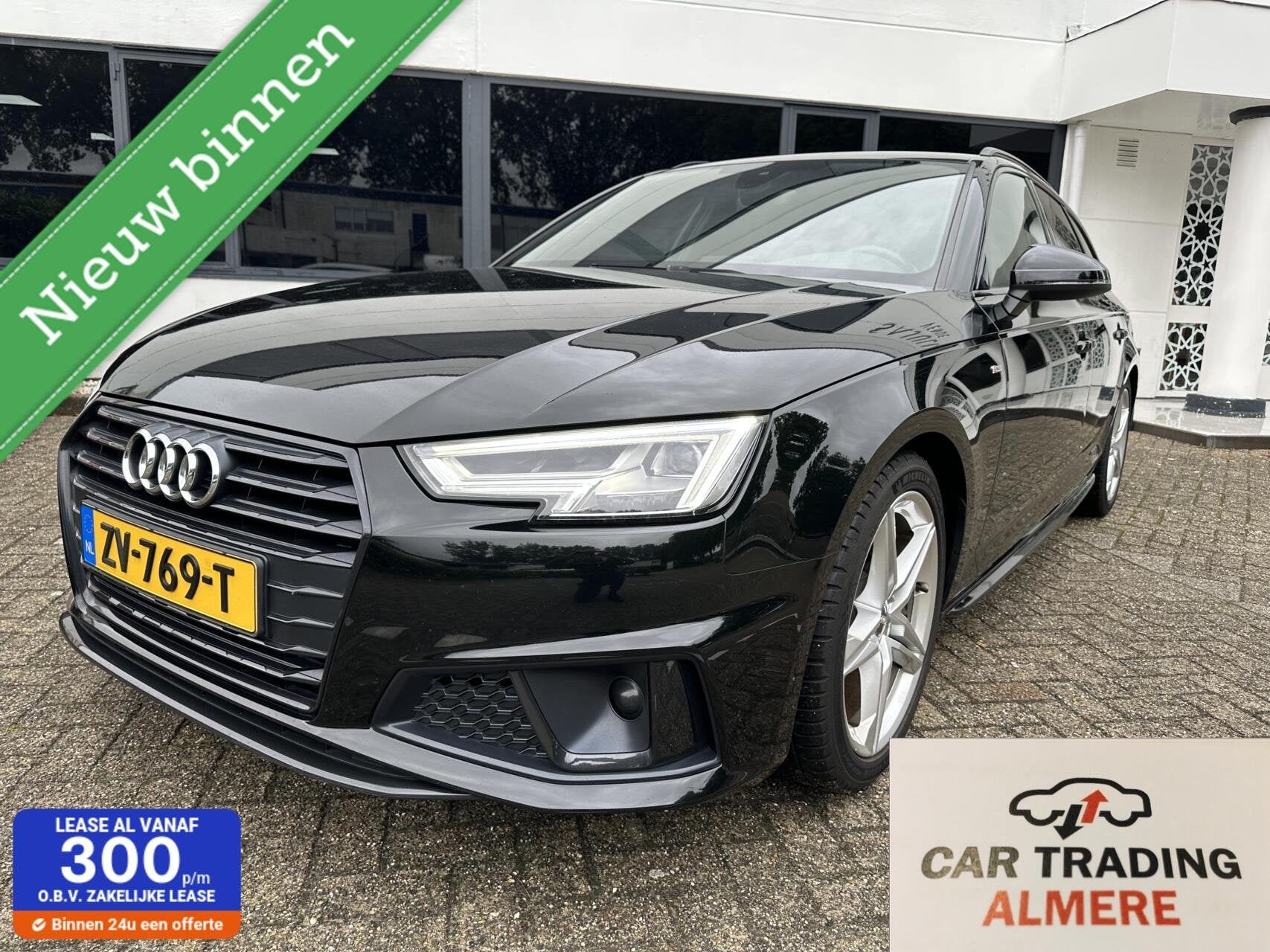 Audi A4 Avant 35 TFSI Sport S line black edition 👌🏻€, Auto's, 4 cilinders, A4, Zwart, 1470 kg