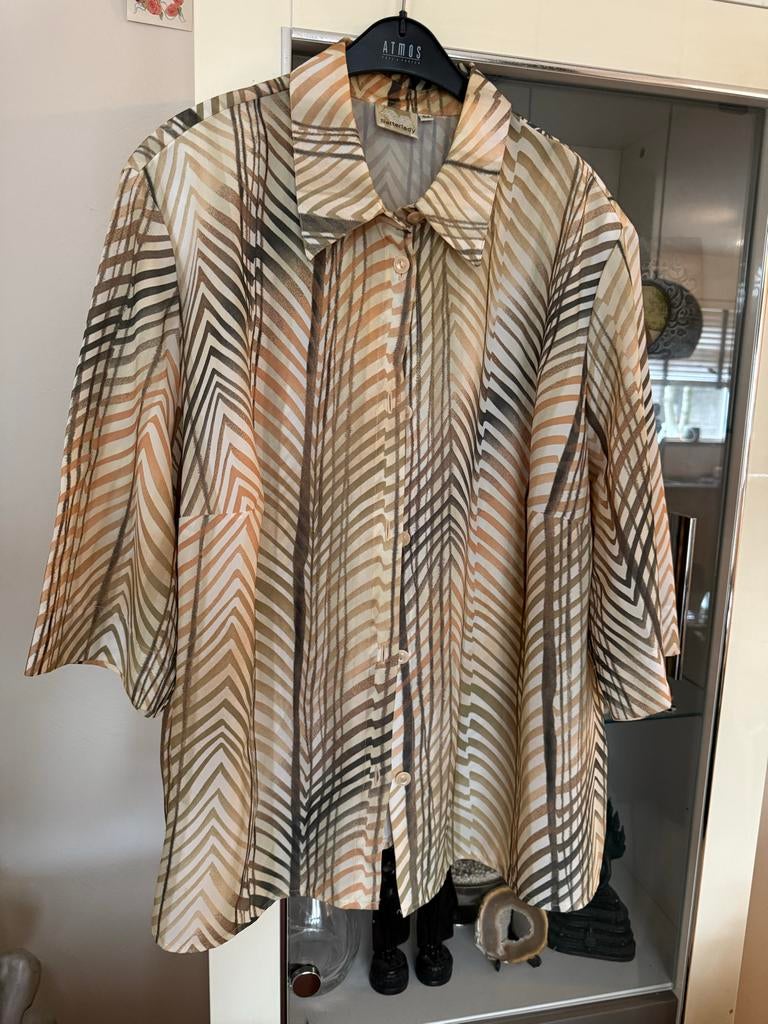 Setterlady blouse maat 54 - Zo goed als nieuw, Kleding | Dames, Ophalen of Verzenden, Zo goed als nieuw, Beige, Blouse of Tuniek