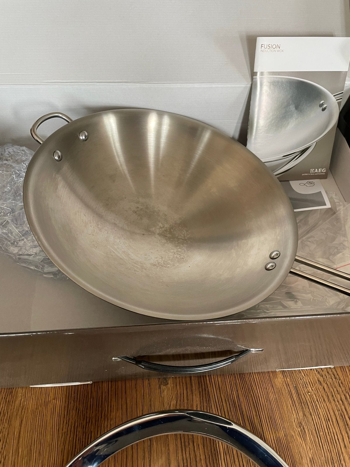 AEG Fusion Wok - Inductie Wokset met Onderstel, Ophalen, Nieuw, Rvs, Geschikt voor inductie