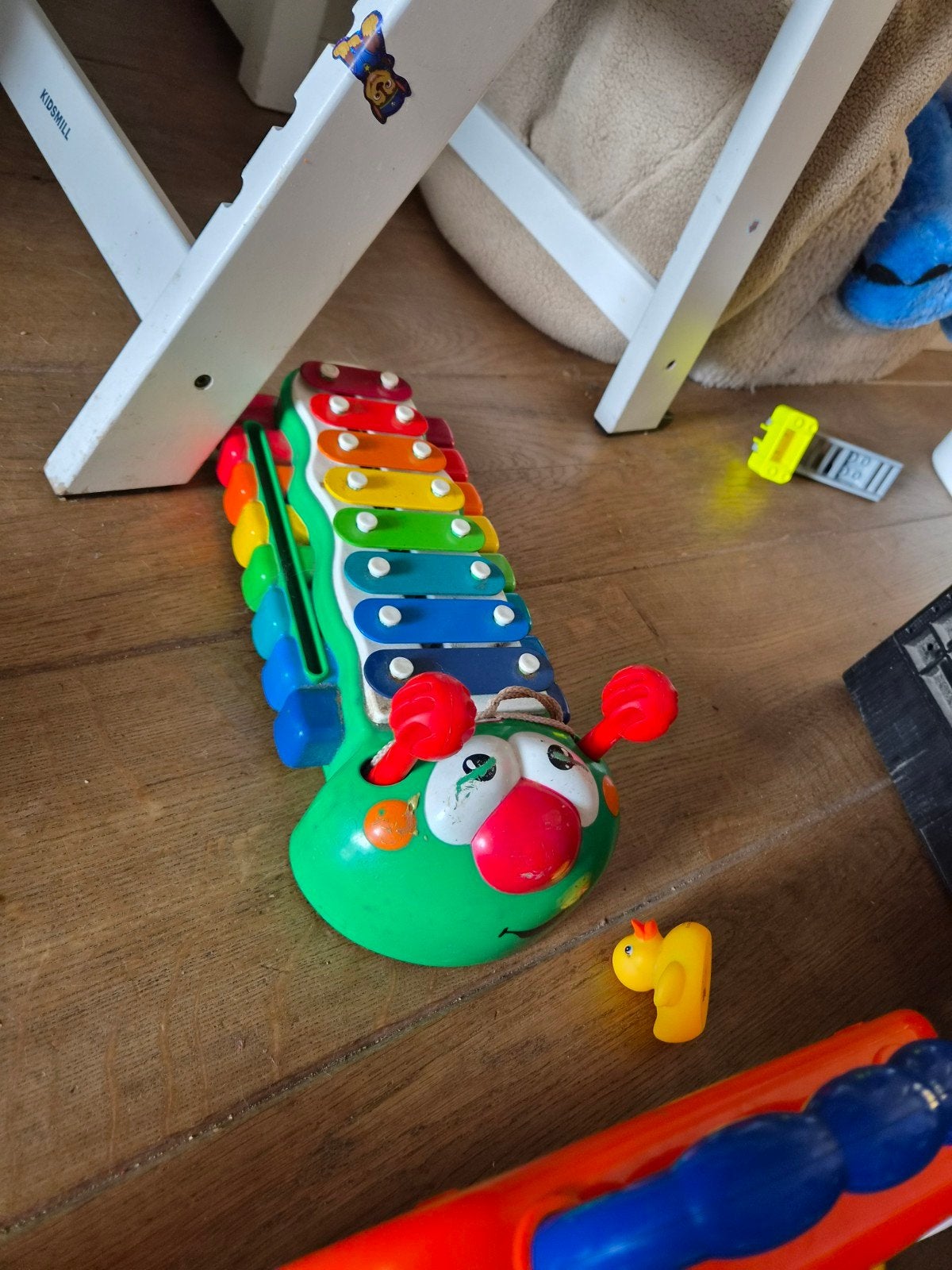 Kleurrijke xylofoon en piano rups voor baby's en peuters, Ophalen of Verzenden, Gebruikt, Overige typen