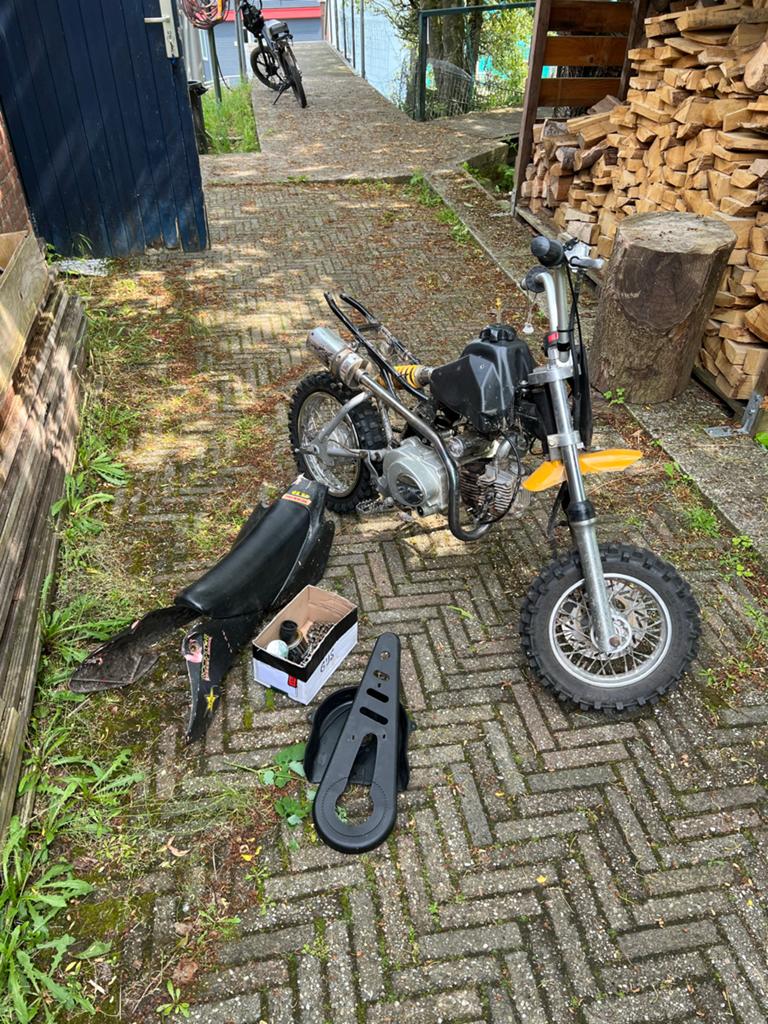 Pitbike 110cc project - Opknapper, Ophalen, Gebruikt, Schijfrem, Pitbike