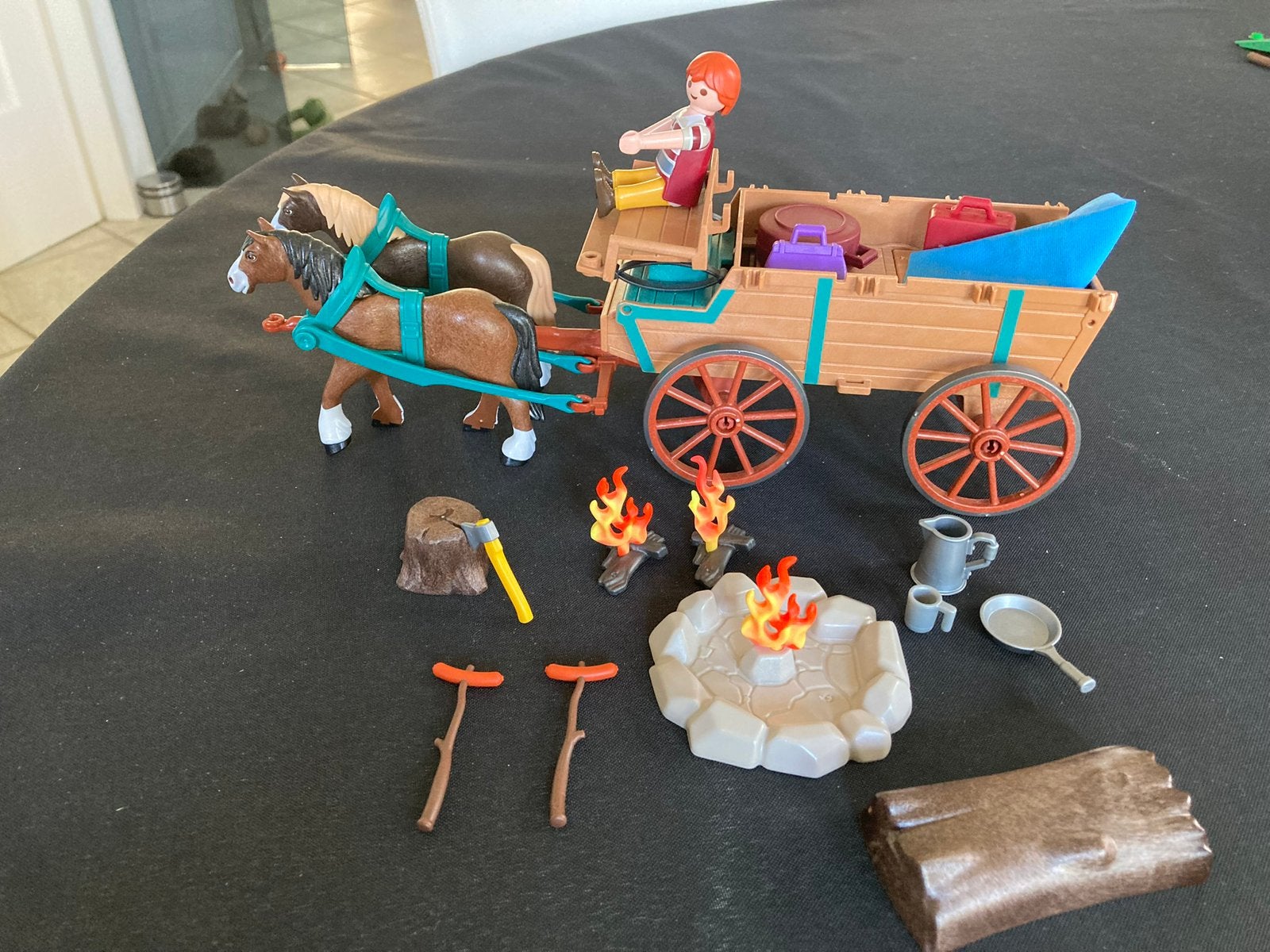Playmobil Lucky’s vader en wagen, Kinderen en Baby's, Speelgoed | Playmobil, Ophalen of Verzenden, Zo goed als nieuw