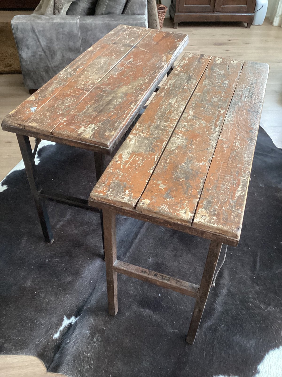 2 Markttafels, Ophalen, Gebruikt, Rechthoekig, Overige materialen