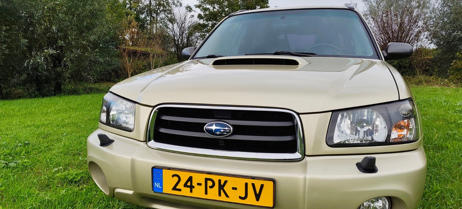 Subaru Forester 2.0 XT 130KW AWD AUT 2003 Geel, Auto's, Stof, 1800 kg, Zwart, 4 cilinders