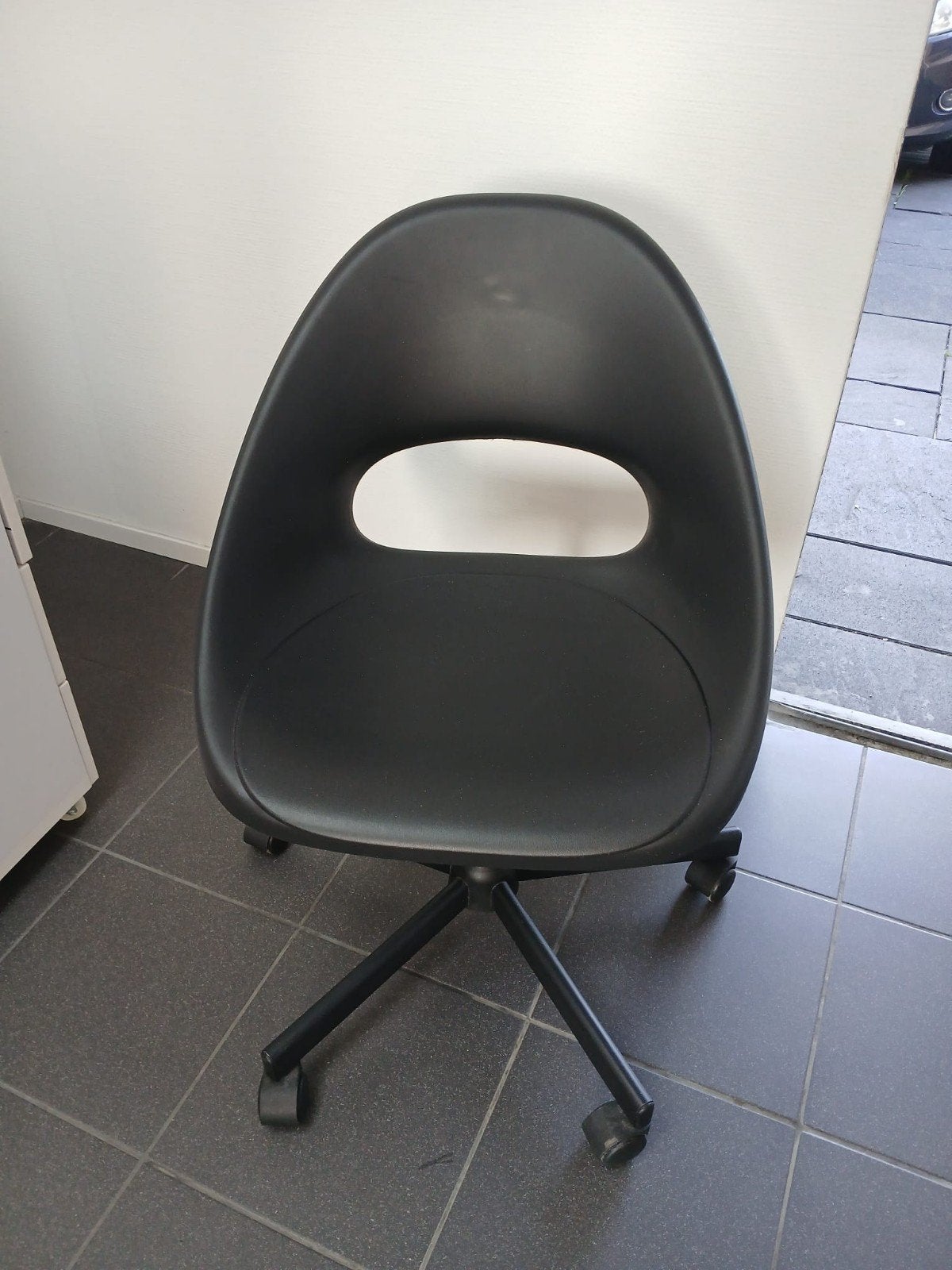 Bureaustoel kunststof, Ophalen, Zo goed als nieuw, Wit