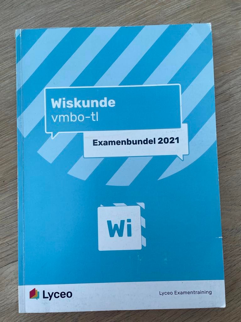 Examenbundel Wiskunde vmbo-TL 2021 Lyceo, Ophalen of Verzenden, Zo goed als nieuw, VMBO