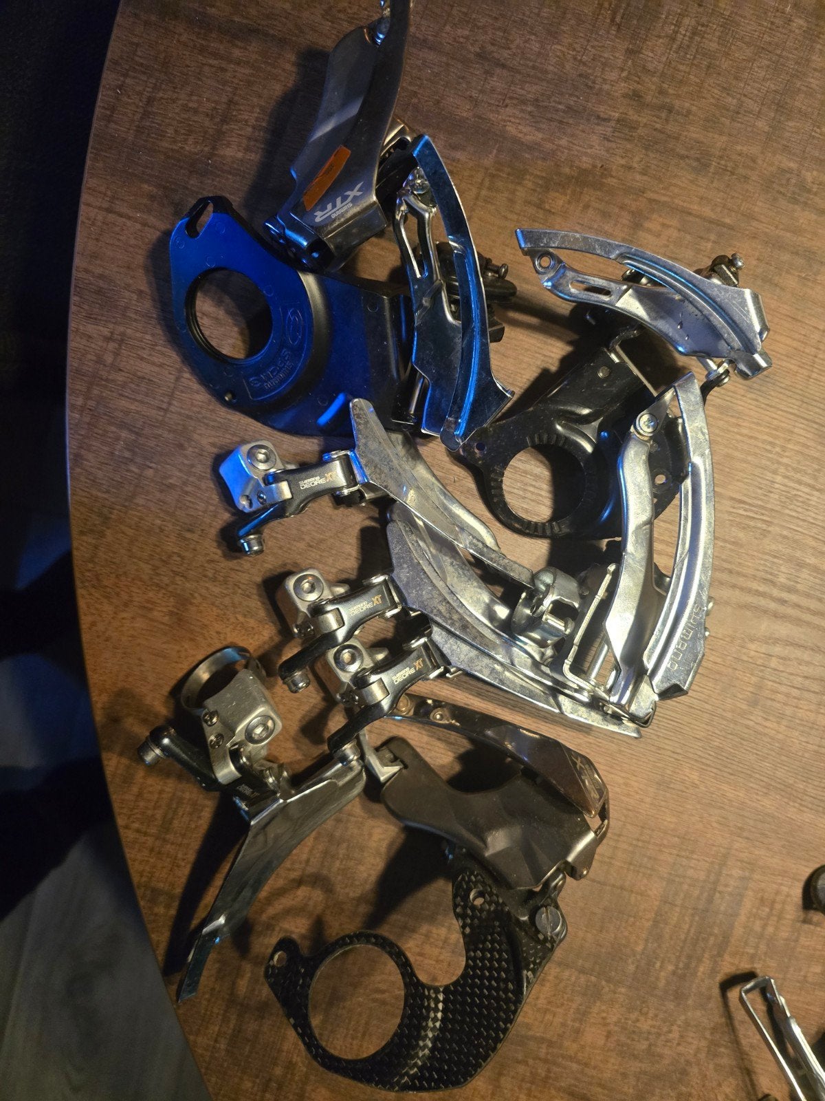 Partij Shimano Deore XT en XTR Derailleurs, Gebruikt, Tw, Derailleur of Ketting, Tw