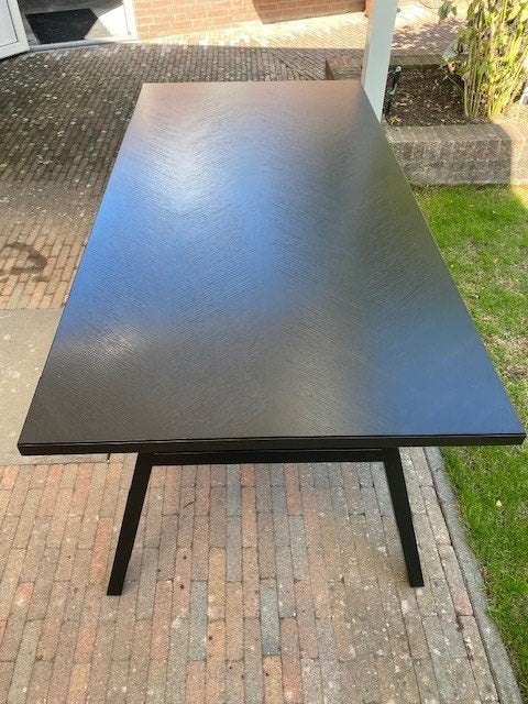 Tafel, eetkamer, visgraat, Ophalen, Huiselijk en industrieel, 50 tot 100 cm, Zo goed als nieuw