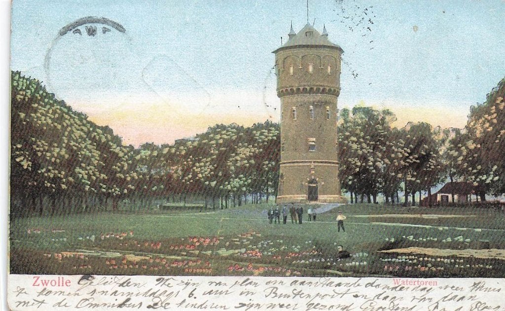 702-105-017 Watertoren Zwolle, Verzenden, Voor 1920, Overijssel