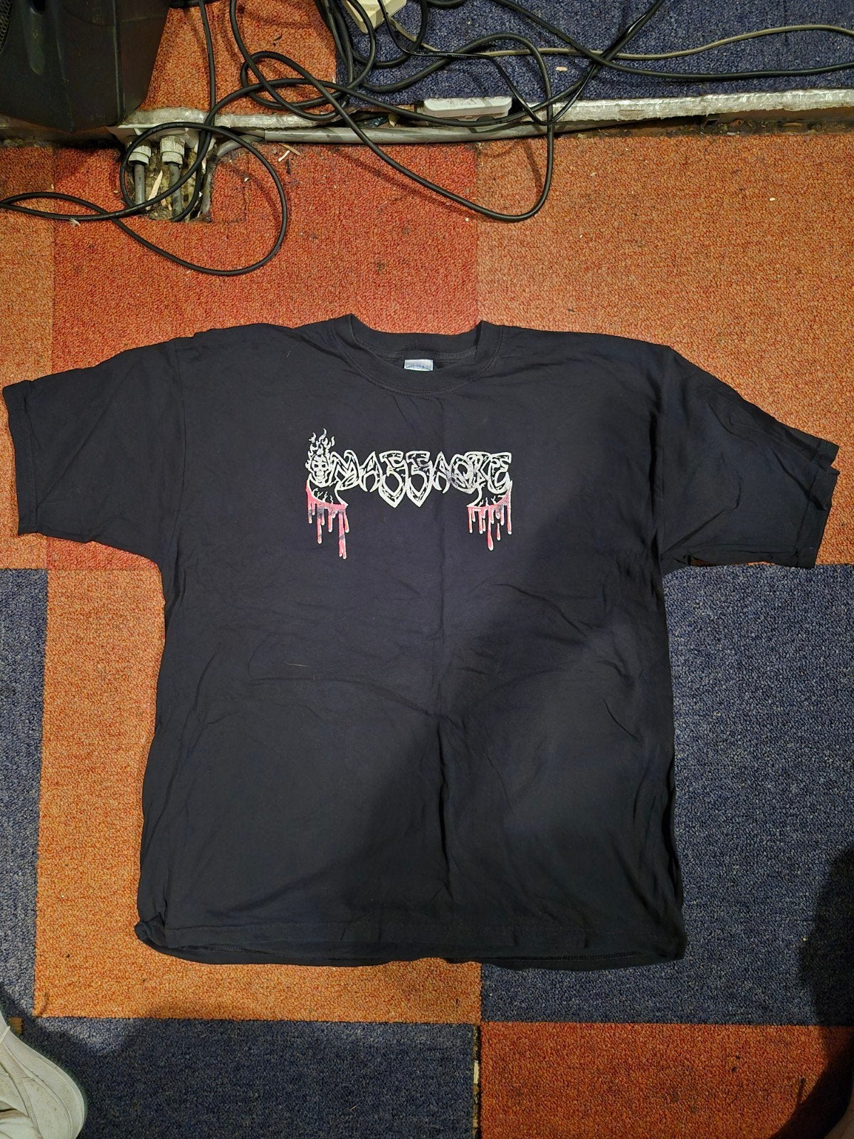 Vintage metal shirt Massacre 'Tyrants of Death'  IZGS, Ophalen, Zo goed als nieuw, Kleding