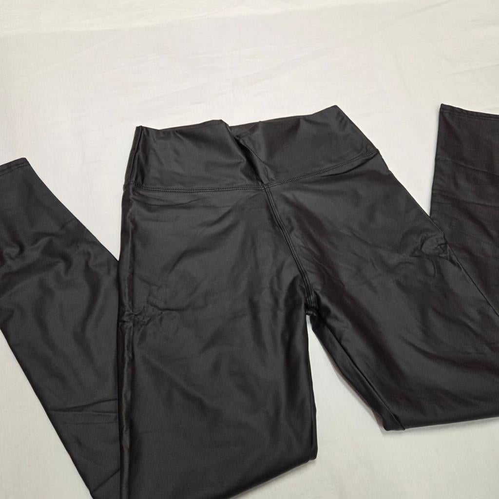 Zwarte PU Leren Legging S/M, Legging, Maat 36/38 (S), Zwart, Ophalen of Verzenden