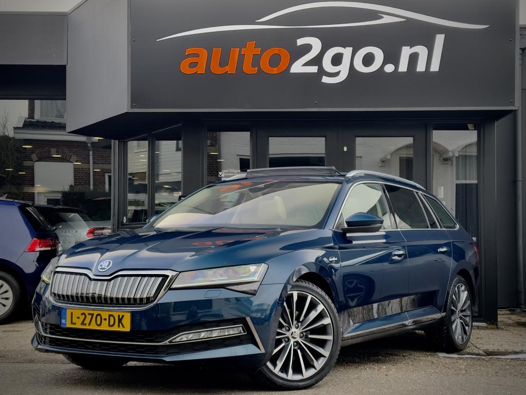 Skoda Superb Combi 1.4 TSI iV AUT6 LAURIN & KLEMENT SPORTLIN, Auto's, Skoda, Gebruikt, Euro 6, 4 cilinders, Blauw