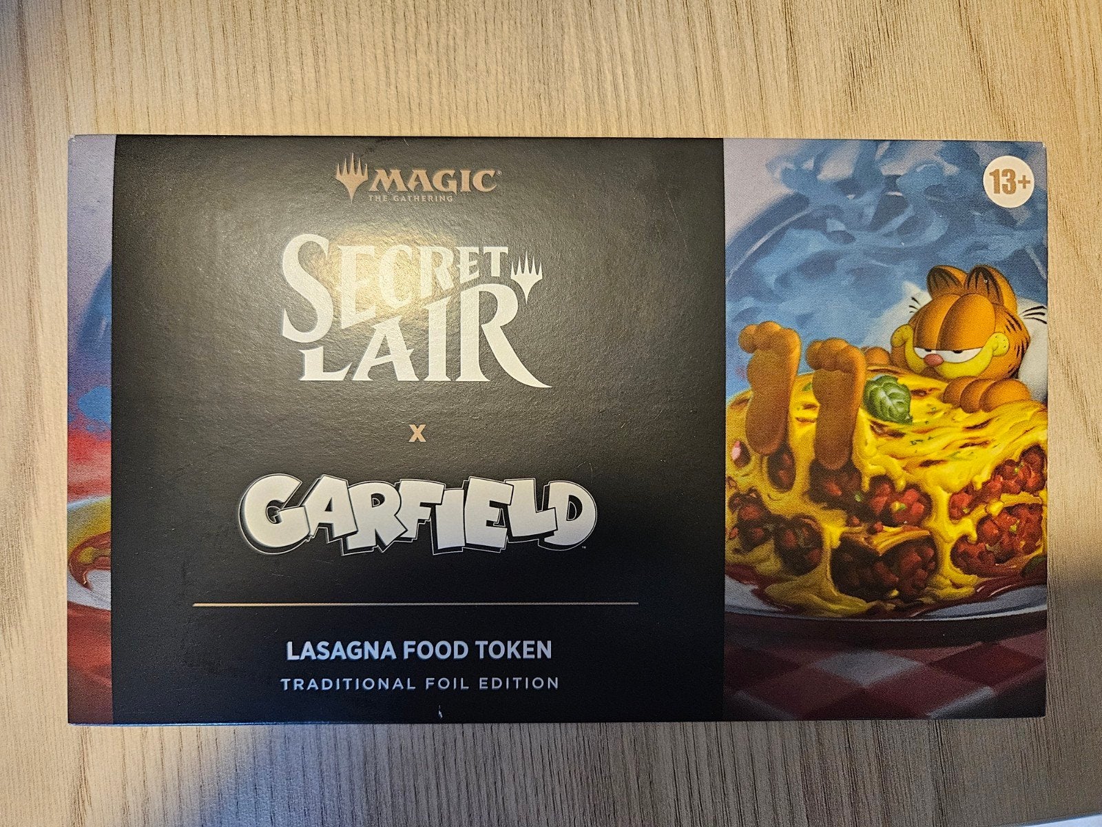 MTG Secret Lair Garfield Lasagna Food Token Folie, Ophalen of Verzenden