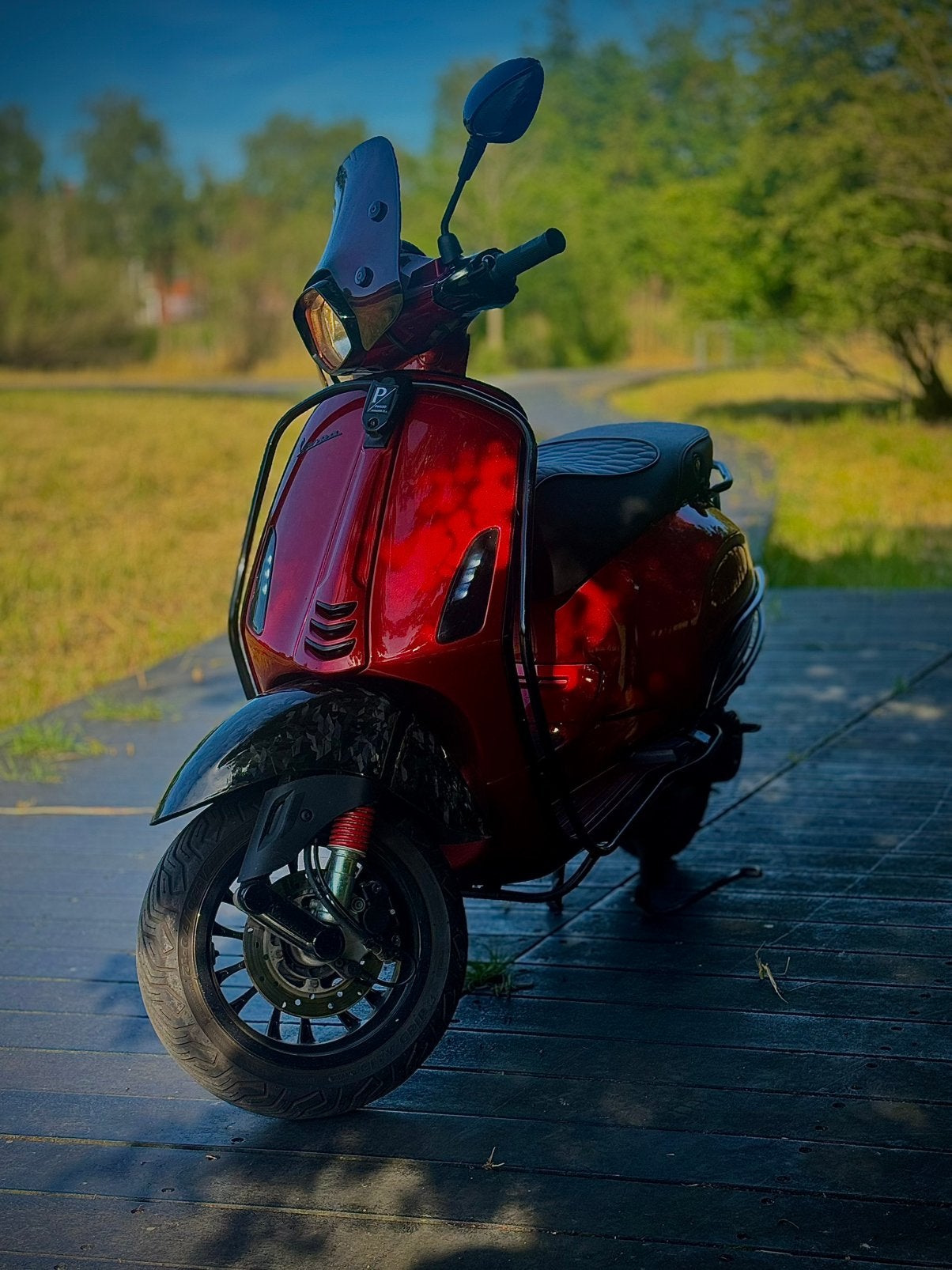 Candy red vespa sprint full option, Ophalen, Maximaal 45 km/u, Vespa S, Zo goed als nieuw