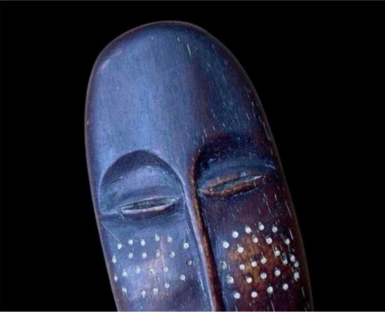 lega - DR Congo 1960 Oud paspoortmasker masker Afrika africa, Afrika, Ophalen of Verzenden, Masker, Hout