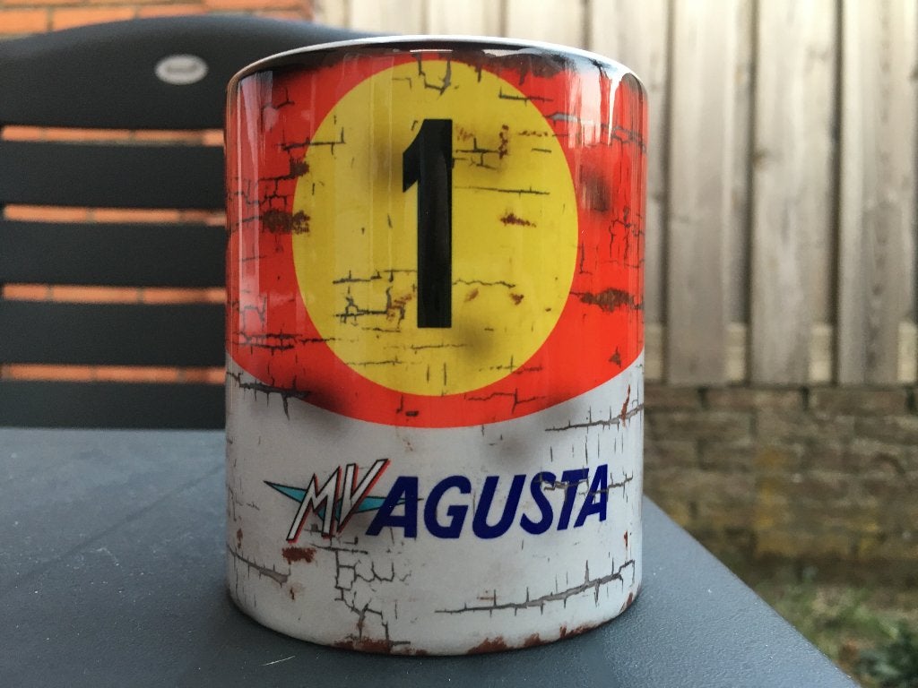 ✅ Giacomo Agostini MV Agusta mok Vintage olie Motorsport, Verzamelen, Ophalen of Verzenden, Nieuw, Motoren