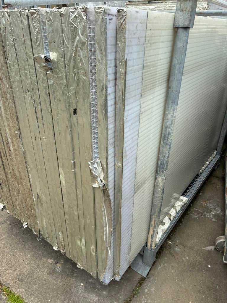 Polycarbonaat 32 mm dik 234x120 cm wit, Ophalen, Gebruikt, Overige materialen, 20 tot 50 mm