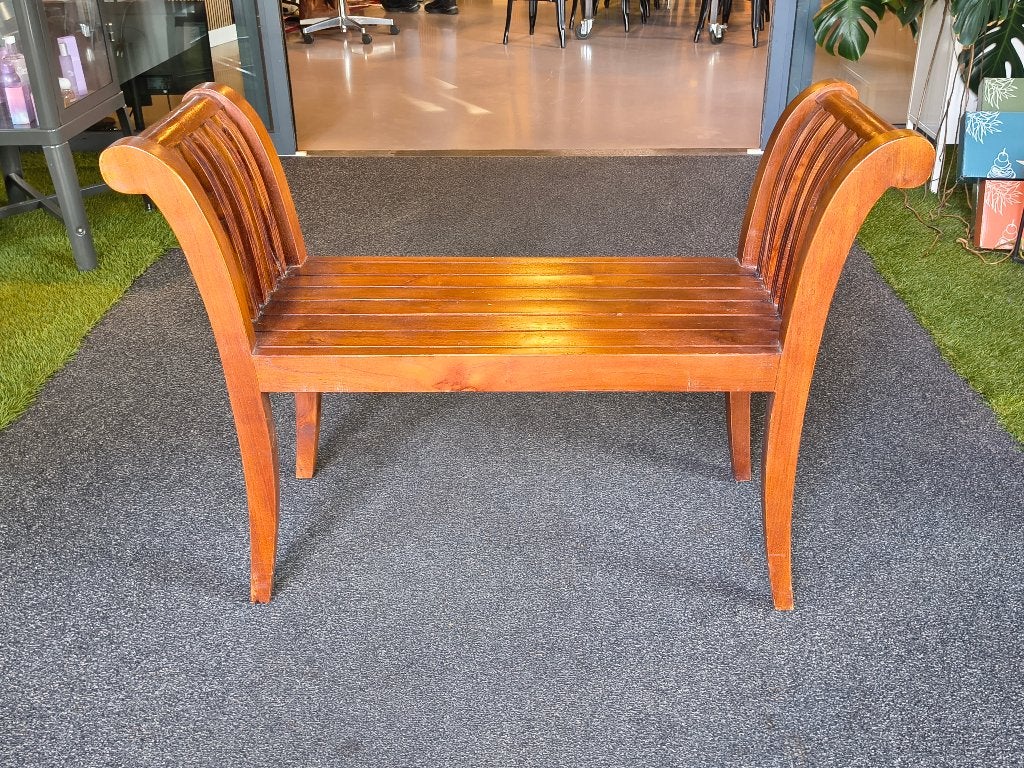 Houten Bankje, Ophalen, Gebruikt, Bruin, Eén