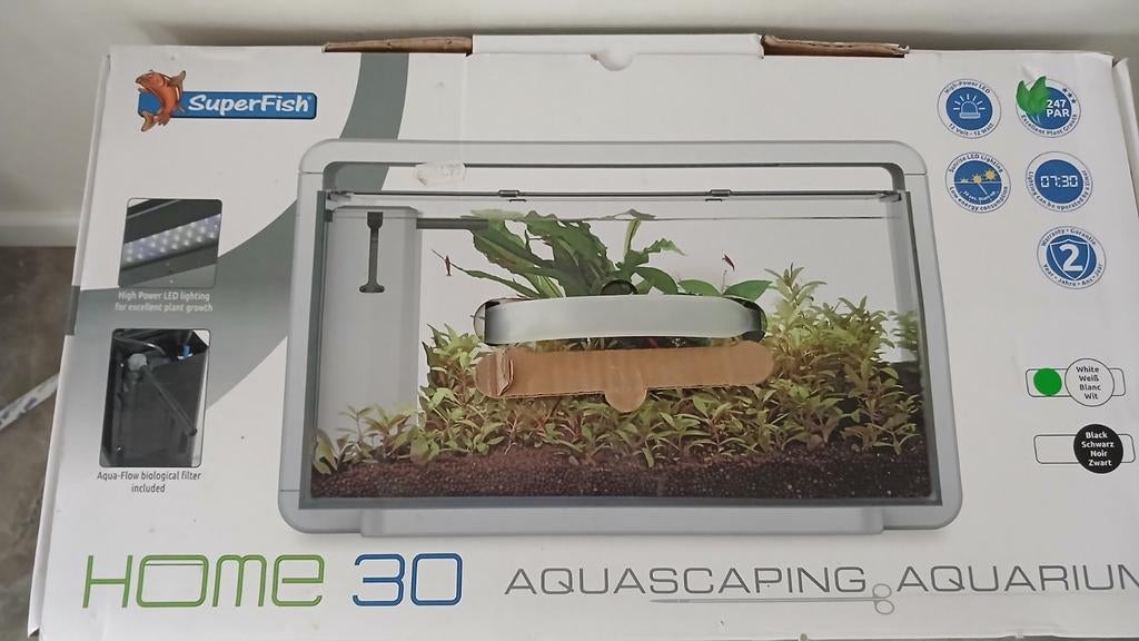 SuperFish Home 30L Aquascaping Aquarium, Ophalen of Verzenden, Zo goed als nieuw, Leeg aquarium