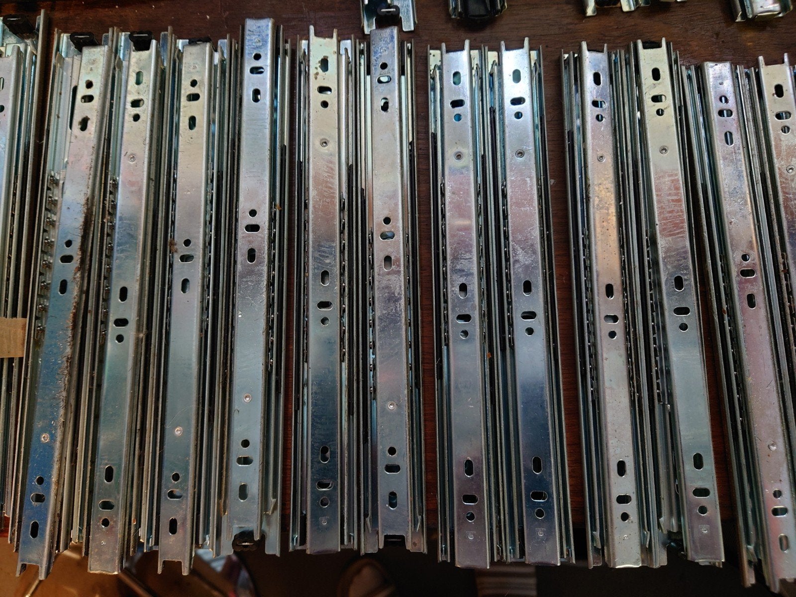 26 sets ladegeleiders met kogellagers - 30cm, Ophalen of Verzenden, Gebruikt