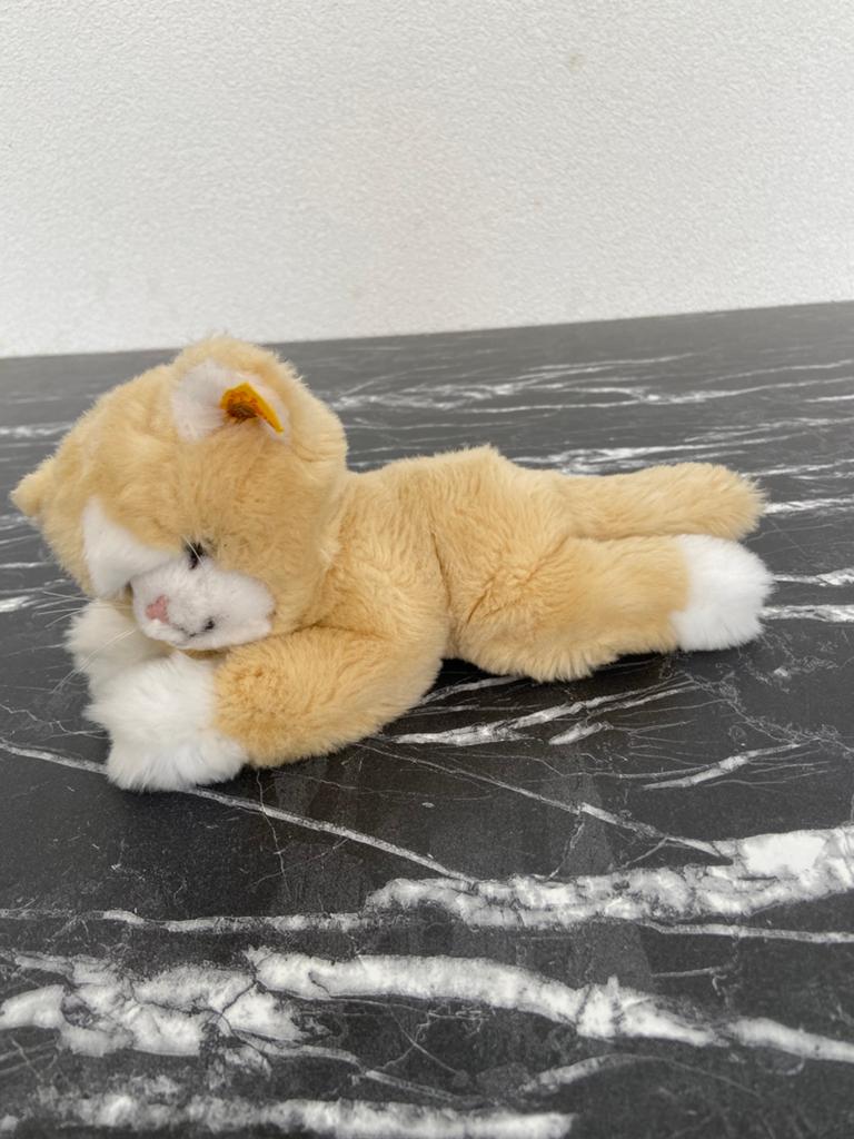 Steiff poes met knop 25 cm, Antiek en Kunst, Antiek | Speelgoed, Ophalen of Verzenden