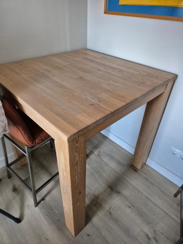 Eiken bartafel, Huis en Inrichting, Tafels | Statafels, Ophalen, Zo goed als nieuw