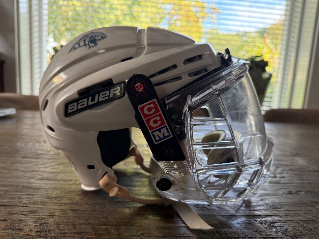 Bauer bhh5100 helm met afneembaar Ccm leader vizier, Sport en Fitness, Ophalen of Verzenden, Zo goed als nieuw, Bescherming