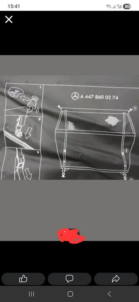 Gordijnen - bagagescheidingsnet voor Mercedes Vito klasse V,, Ophalen of Verzenden
