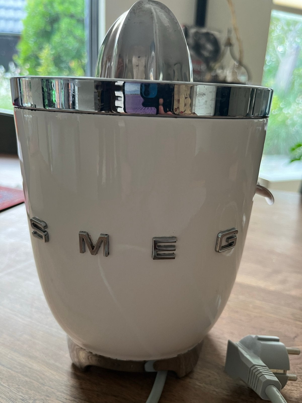 SMEG Citruspers crèmekleurig met deksel, Ophalen of Verzenden, Zo goed als nieuw