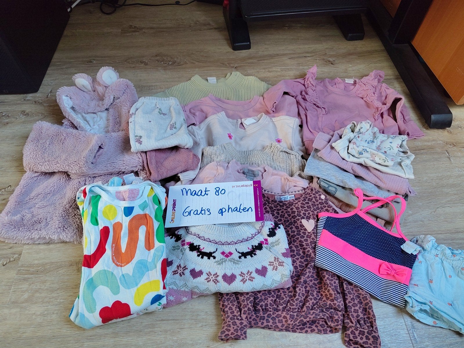 Grote kledingbundel maat 80 voor meisjes, Kinderen en Baby's, Babykleding | Overige, Ophalen, Gebruikt, Diverse, Meisje