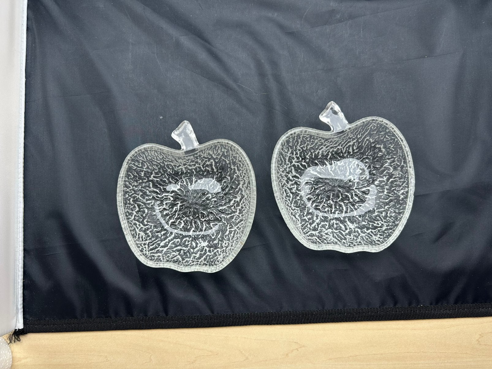 2 Vintage Italiaanse glazen appel schaaltjes 70s, Ophalen