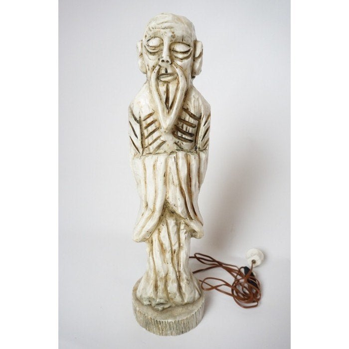 # Albast beeld lamp gesigneerd E. T. Cointo of Cointe,, Ophalen of Verzenden, Gebruikt