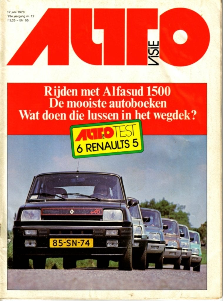 Autovisie multitest 6X Renault 5 1978, Ophalen of Verzenden, Gelezen, Renault