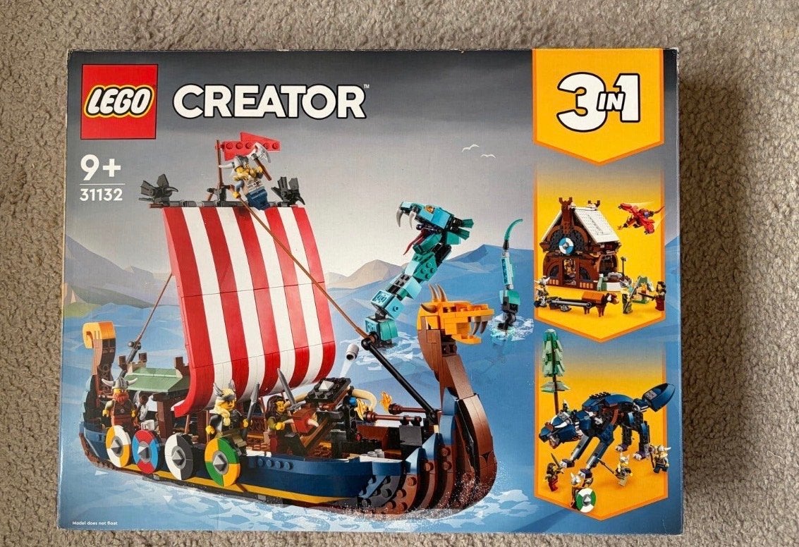 Lego Creator 31132 Vikingschip en de Midgardslang, Lego, Denemarken, Nieuw, Ophalen of Verzenden