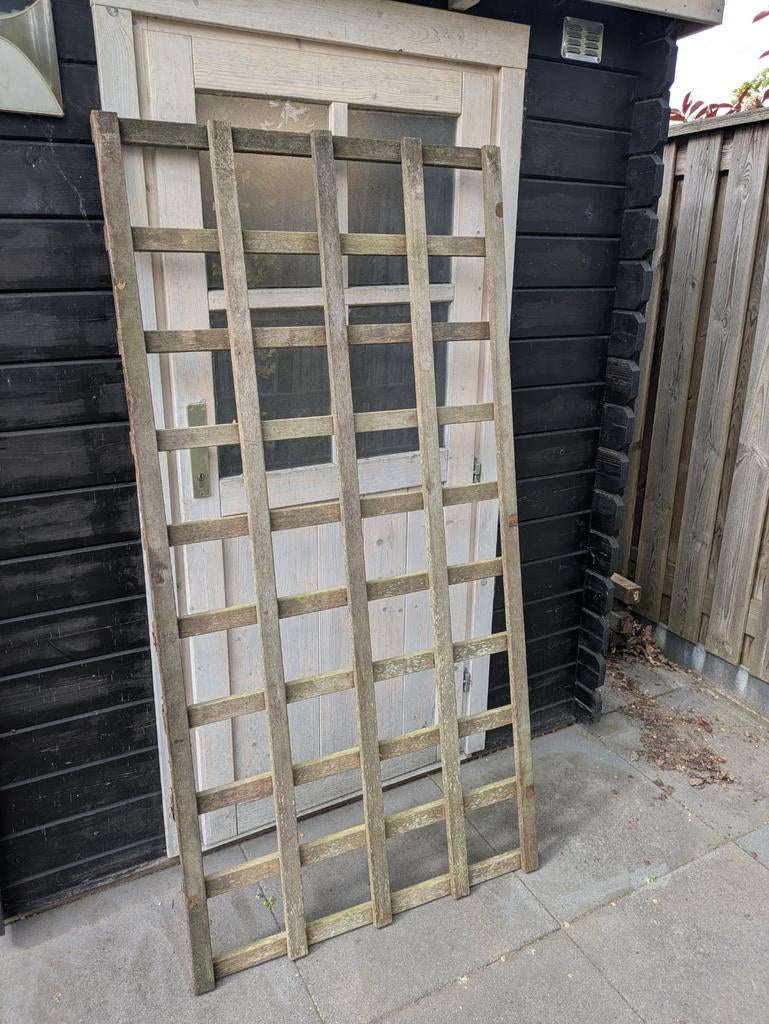 Hardhouten klimrek/trellis, Tuin en Terras, Tuinhekken en Hekwerk, Ophalen, Gebruikt, Hout, Tuinhek