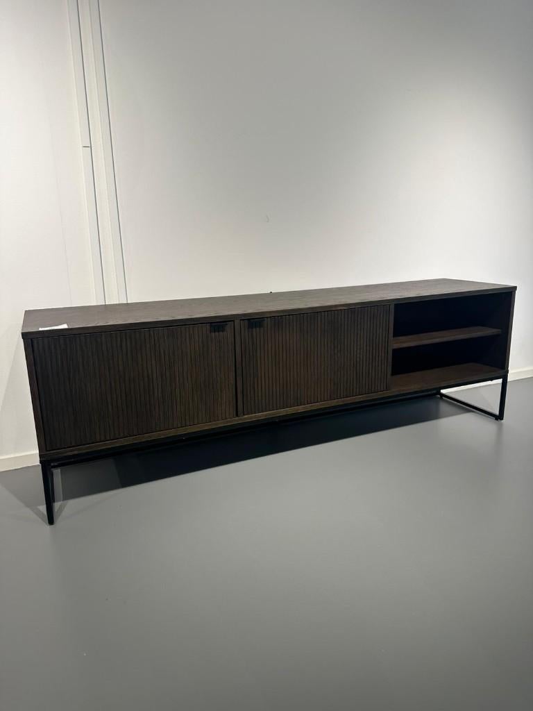 Smoked oak tv meubel/ donker hout, Ophalen, Nieuw, Bruin, Hout