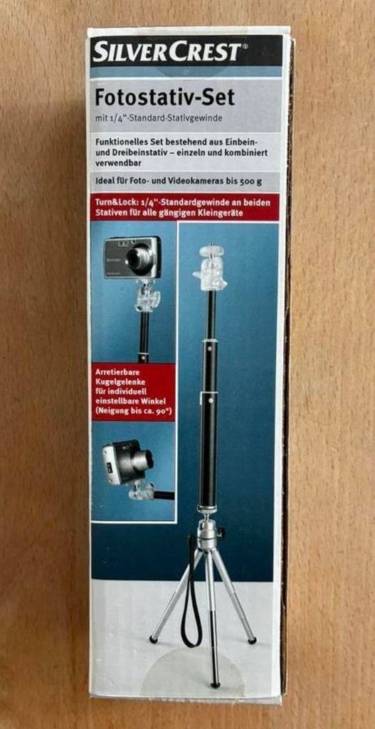 Fotostatiefset Silvercrest NIEUW!, Ophalen, Nieuw, Minder dan 150 cm, Driepoot