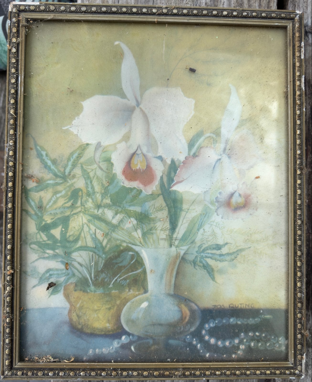 Schilderij van Jos Nuiting - Orchideeën Stilleven, Bloemen, Doek, Realistisch, Ophalen of Verzenden