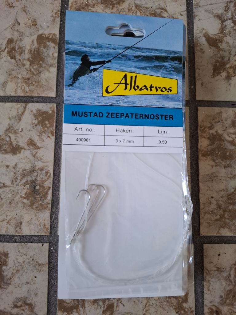 12 Pakjes Mustad Zeepaternosters 3x7 mm haak, Watersport en Boten, Hengelsport | Zeevissen, Ophalen, Nieuw, Haak