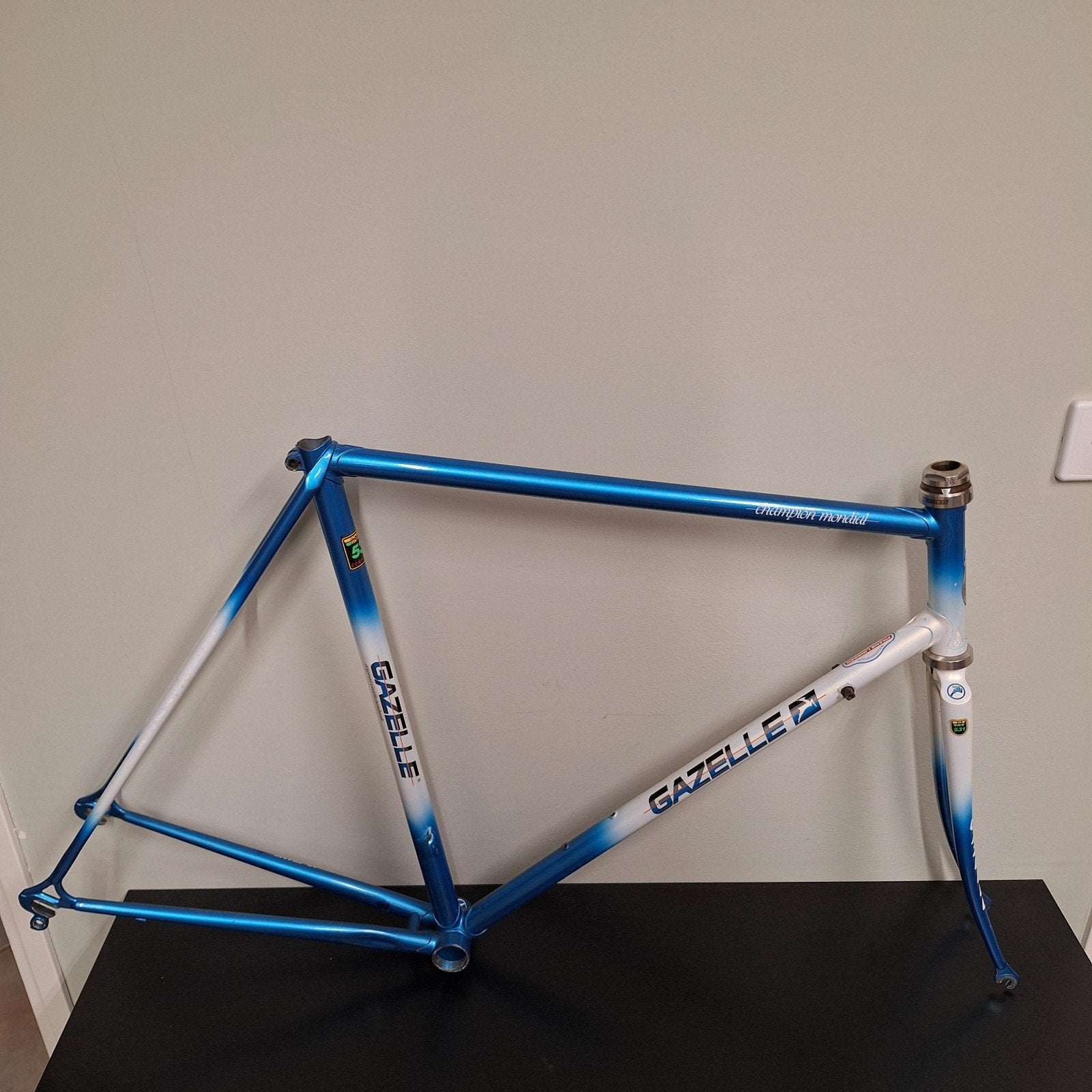 Gazelle champion mondial frameset mt58, incl balhoofd, Ophalen, Frame, Gebruikt, Staal