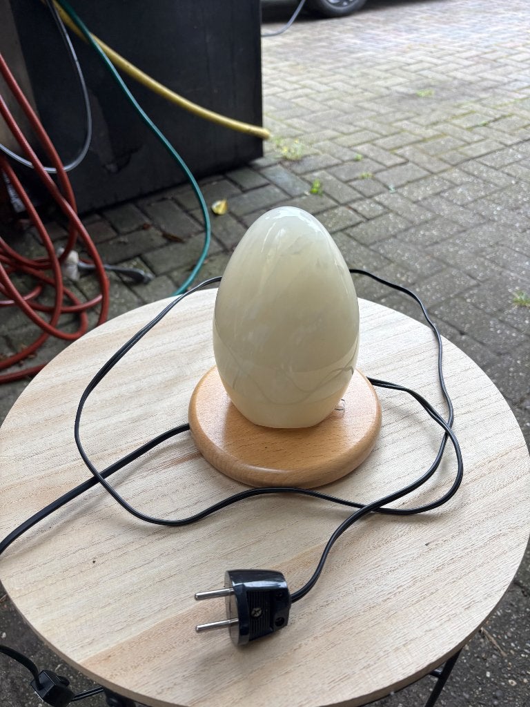 Ei tafellamp Italiaans design, Huis en Inrichting, Lampen | Tafellampen, Ophalen of Verzenden, Gebruikt, Design
