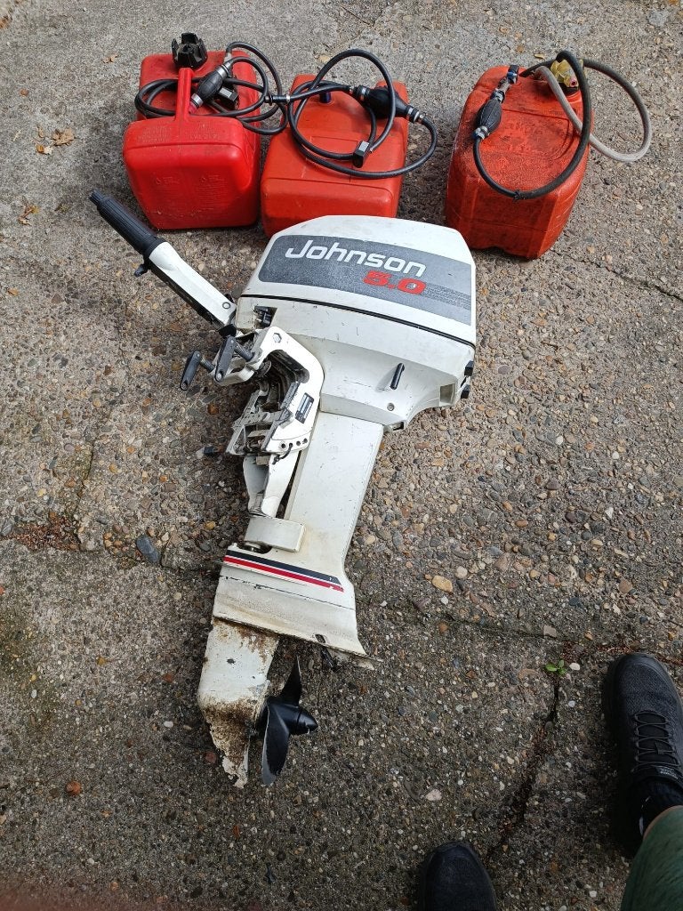Johnson 5pk buitenboordmotor kortstaart, Ophalen, Gebruikt, Motorboot of Zeilboot