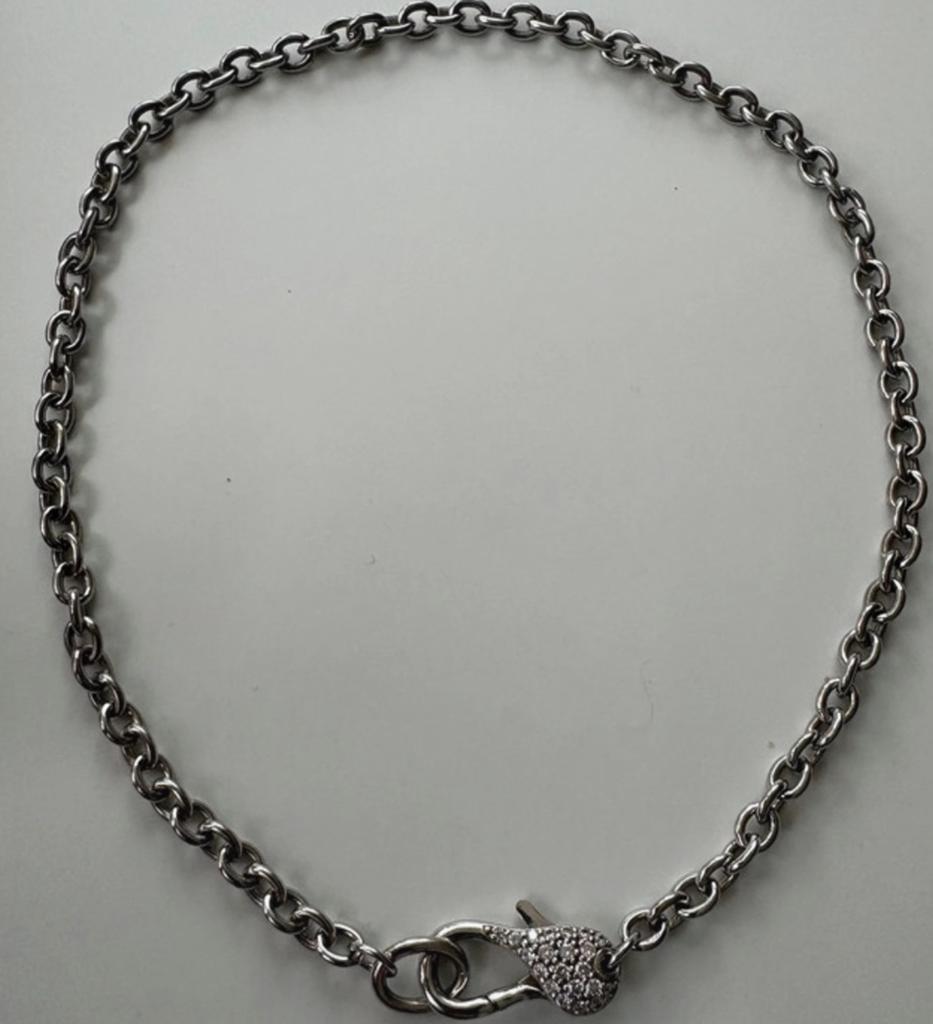 TI SENTO Zilveren Ketting met Zirkonia Sluiting, Verzenden, Zo goed als nieuw, Zilver, Met kristal