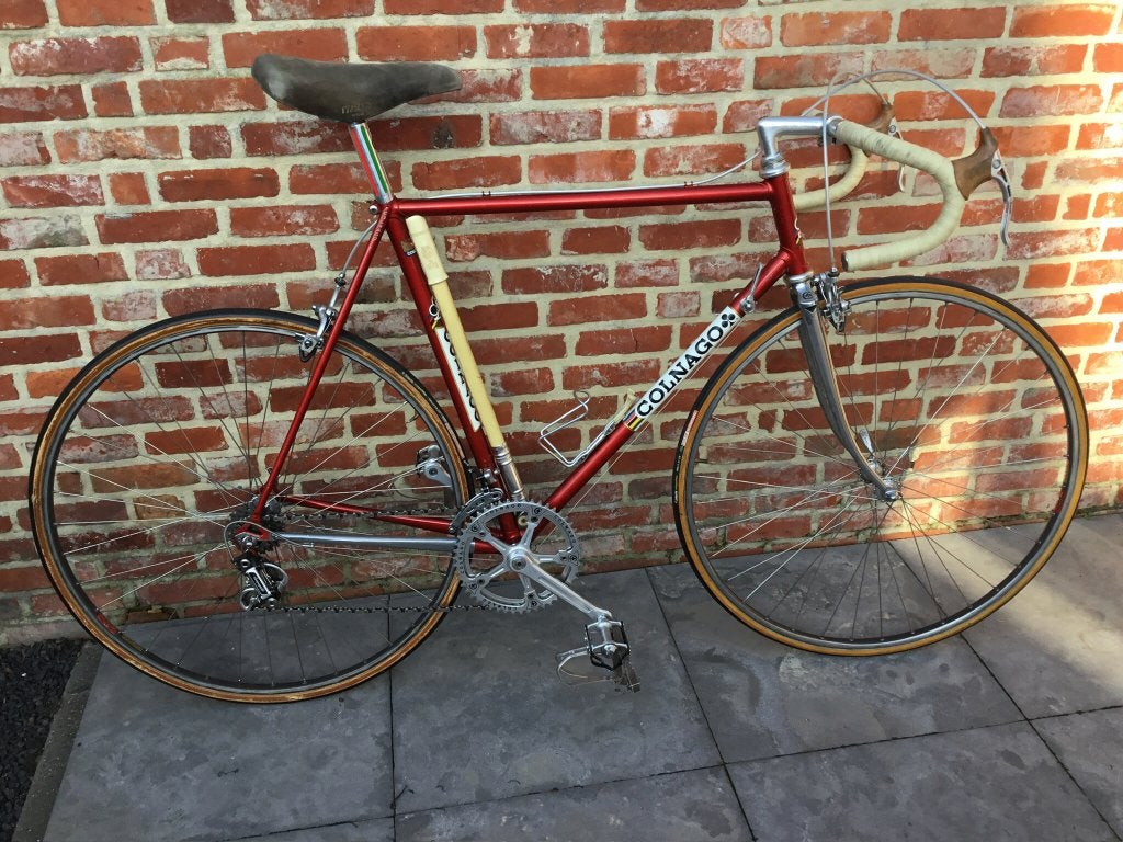 Colnago Super Campagnolo gepantograveerd, Fietsen en Brommers, Fietsen | Oldtimers, Ophalen, Jaren '60 of nieuwer, Velgrem, Colnago