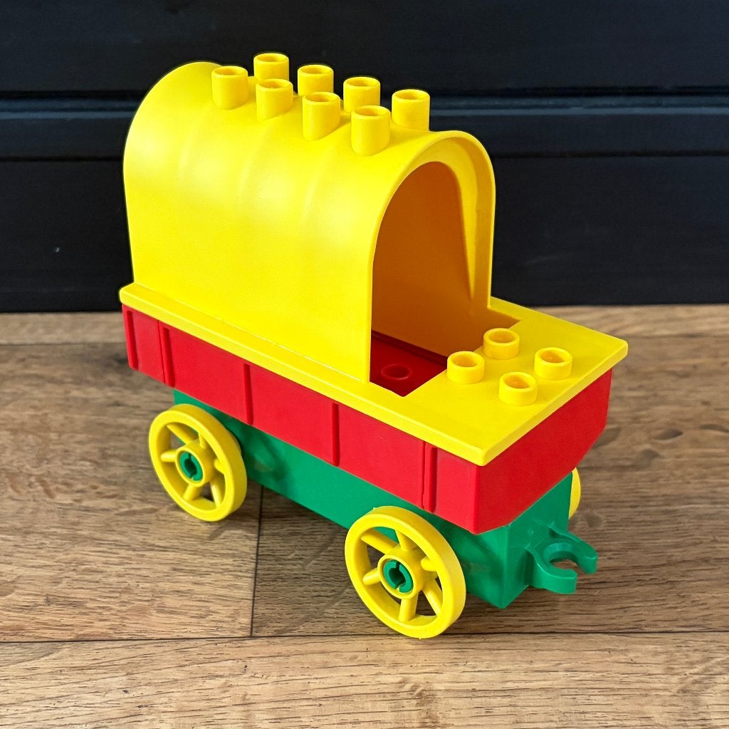 Vintage LEGO DUPLO western covered wagon (huifkar), Ophalen of Verzenden, Gebruikt, Accessoire, Duplo