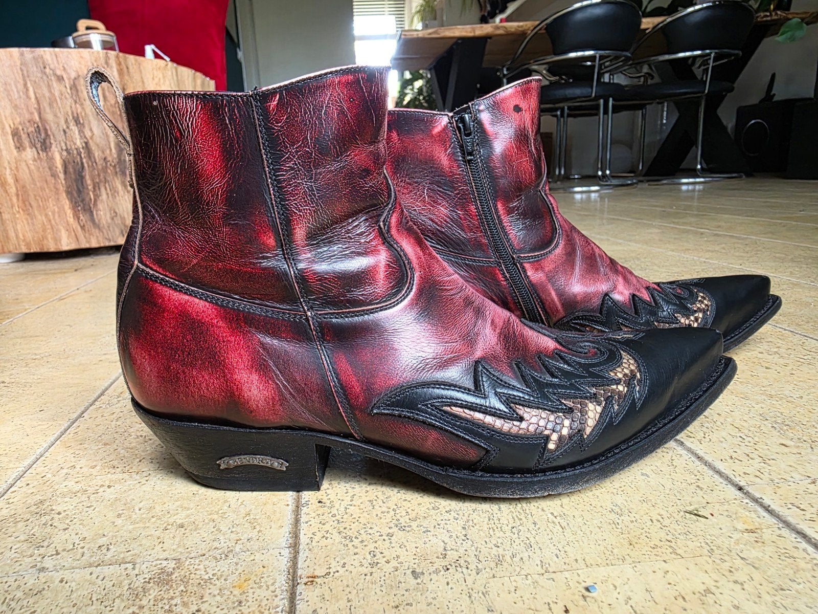 Sendra python boots mt 45. Cowboy western laarzen. Zgan, Zwart, Boots, Ophalen of Verzenden, Zo goed als nieuw