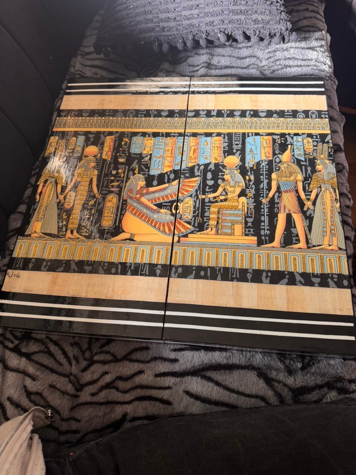 Backgammon bord origineel Egypte, Hobby en Vrije tijd, Een of twee spelers, Ophalen of Verzenden, Nieuw