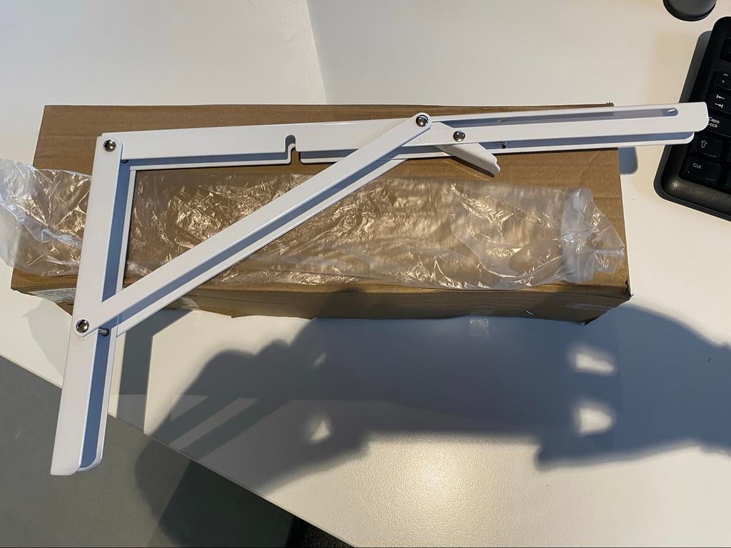 Inklapbare Plankdragers 4 stuks Wit 400x220 mm Nieuw Meerder, Minder dan 50 cm, Nieuw, Minder dan 50 cm, Ophalen of Verzenden