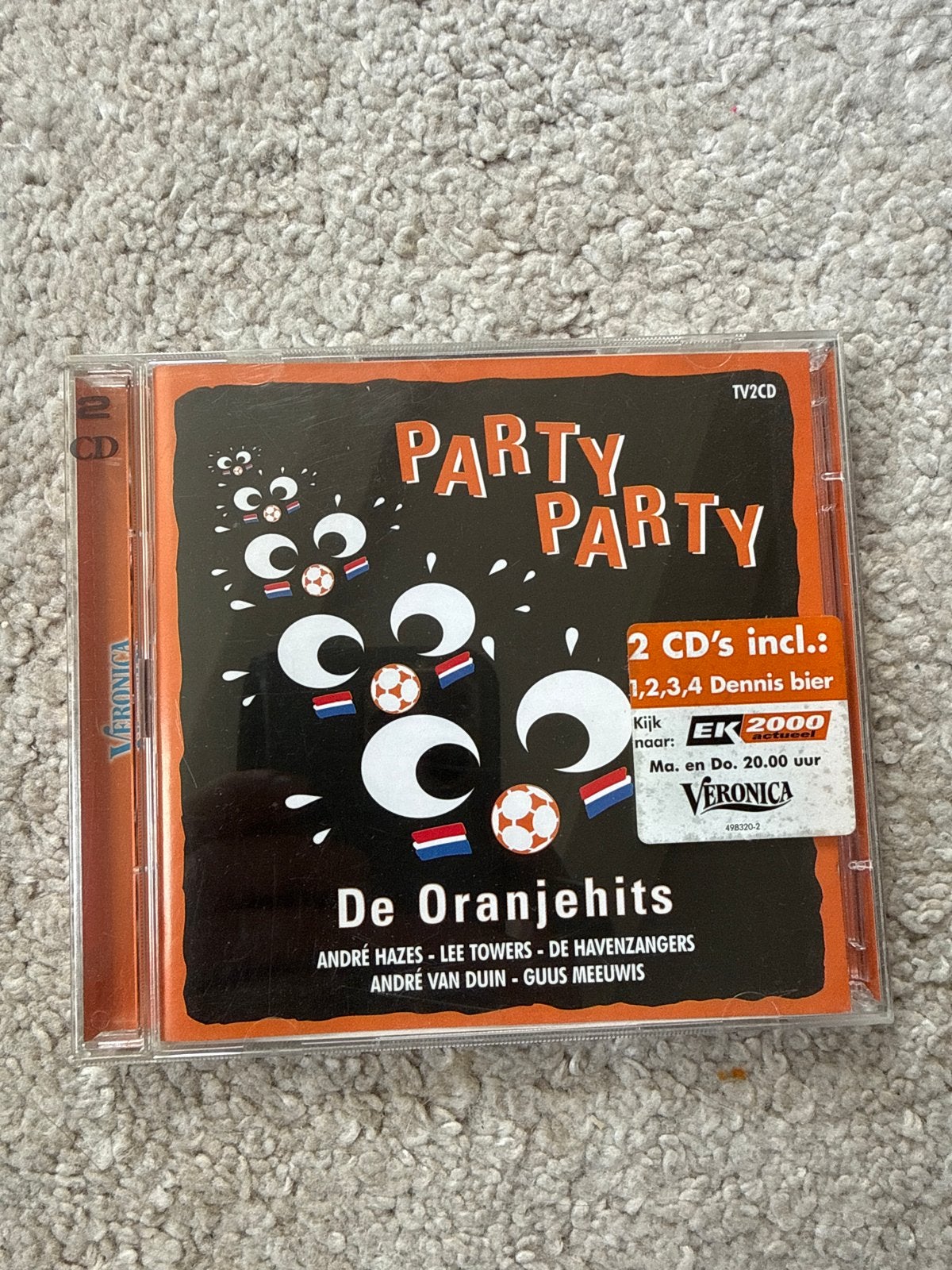 Party Party De Oranjehits - 2 CD's incl. 1,2,3,4 Dennis bier, Ophalen, Gebruikt, Verzamelalbum, Inclusief doosje